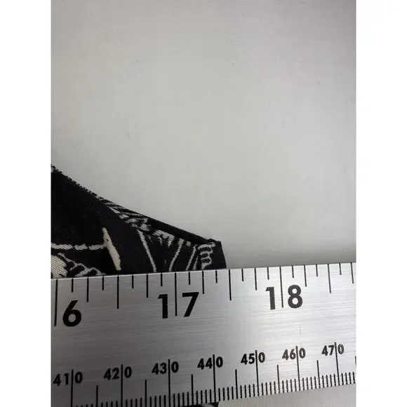 Tommy Hilfiger Women Black/White Floral Ruffle Sleeveless Shift Dress Size 6 - Picture 4 of 6